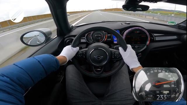 MINI COOPER S F56 TOP SPEED DRIVE ON GERMAN AUTOBAHN ? смотреть онлайн