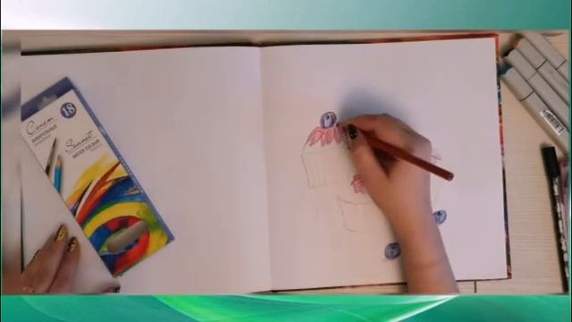 Time to art - скетчинг food - аппетитные кексы смотреть онлайн