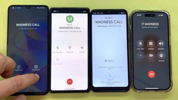Incoming Call iPhone 14Pro Vs Google Pixel 6Pro / Outgoing Call ZTE Blade A51lite & Honor X7a