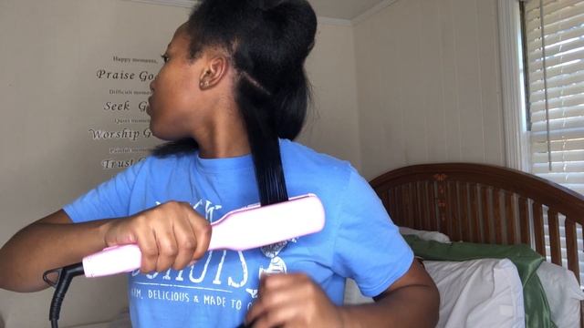 HOW TO: Straighten Type 4 Natural Hair | Curly to Straight Hair | FT. KIPOZI FLAT IRON | ? смотреть онлайн