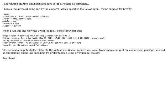 DevOps & SysAdmins: uWSGI and Python on Arch Linux, encoding failure смотреть онлайн