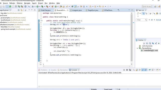 How To reverse String in Java смотреть онлайн