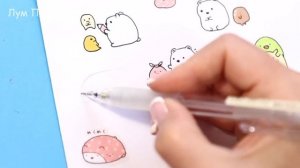 DIY НАКЛЕЙКИ с мишками!  КУПИ или ПОВТОРИ!  Sumikko Gurashi stikers diy