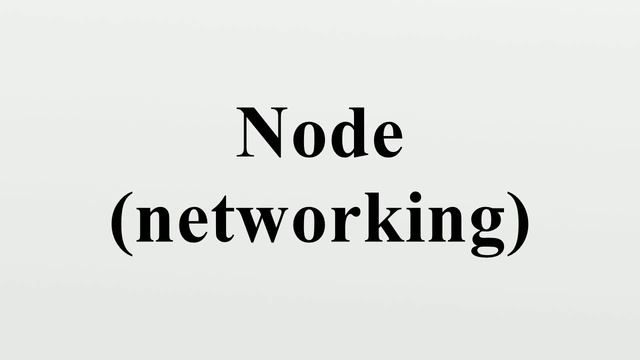 Node (networking) смотреть онлайн