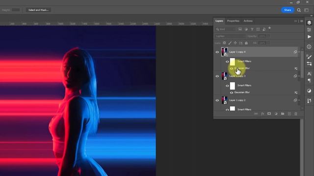 How to create Pixel Stretch with glow - Photoshop tutorial смотреть онлайн