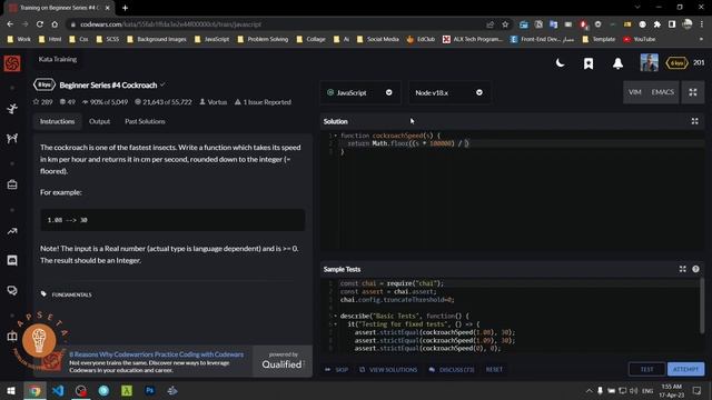 22-[Arabic](Beginner-Series#4-Cockroach)#[Codewars-Fundamentals] смотреть онлайн