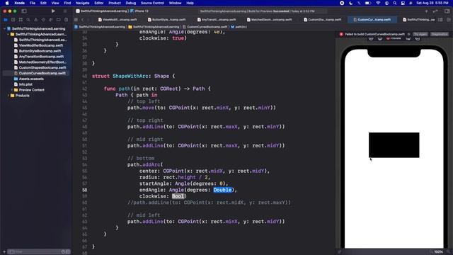 Custom shapes with Arcs and Quad Curves in SwiftUI | Advanced Learning #6 смотреть онлайн