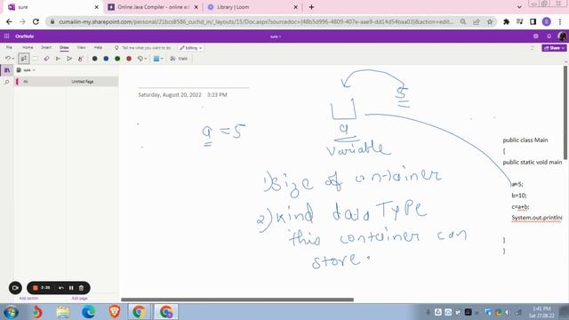 Java variable and it's data type смотреть онлайн