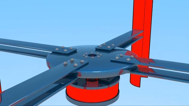 Вертикальный ветрогенератор 3D модель. Vertical Wind Turbine 3D смотреть онлайн