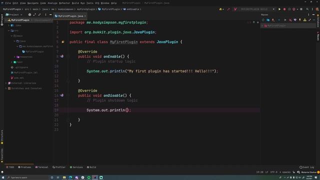 Spigot Plugin Development - 1 - Your First Plugin смотреть онлайн