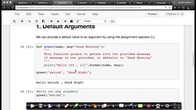 Python Function Arguments смотреть онлайн