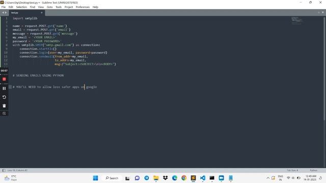 SENDING EMAILS USING PYTHON смотреть онлайн