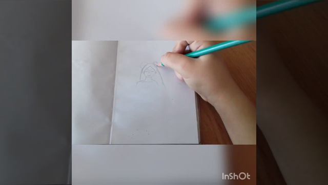 Рисунок девушки с лицом /планеты над девушкой смотреть онлайн