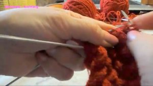 Варежки спицами  /  Вязание  воздушных петель  для  пальца  /  Выпуск 7