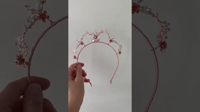 AVIANNA Rose gold leaves bridal crown смотреть онлайн