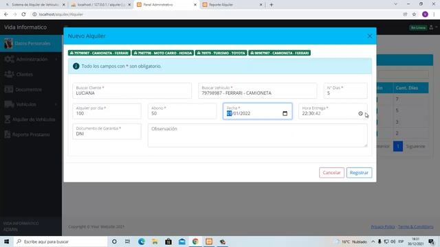 Sistema de Alquiler de Vehículos, PHP y MySQL - MVC (gratis) смотреть онлайн
