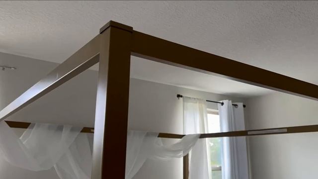 VINGLI Modern Metal Canopy Bed Frame смотреть онлайн
