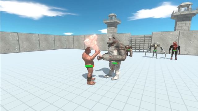 MUTANT PRIMATES & ANCIENT HUMANS VS INFERNALS - Animal Revolt Battle Simulator смотреть онлайн