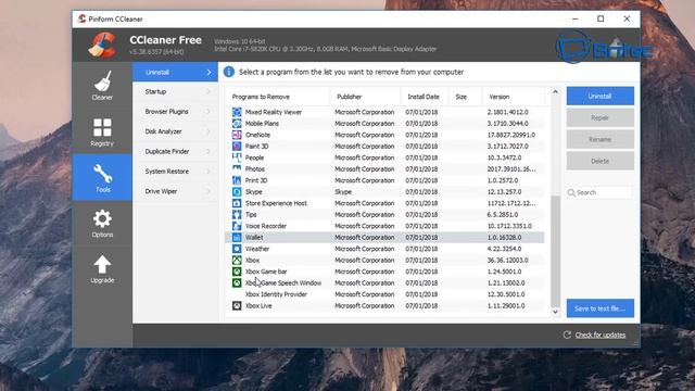 Uninstall Built-In Windows 10 Apps with CCleaner смотреть онлайн