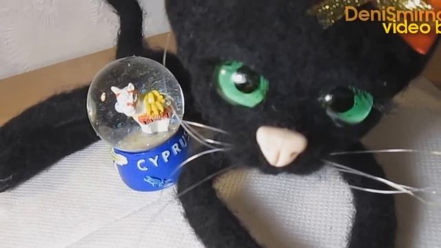 Черная кошка на каркасе Валяние смотреть онлайн