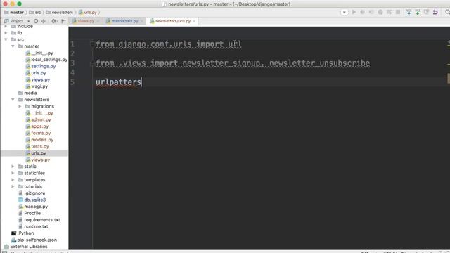 Django Tutorial - Newsletter urls.py File смотреть онлайн