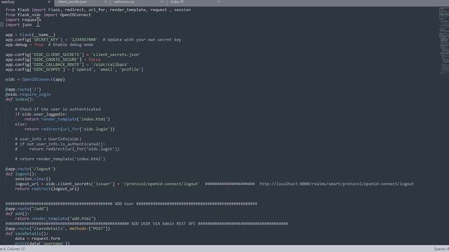 Keyclock SSO With Python Flask OIDC_Keyclock Integration