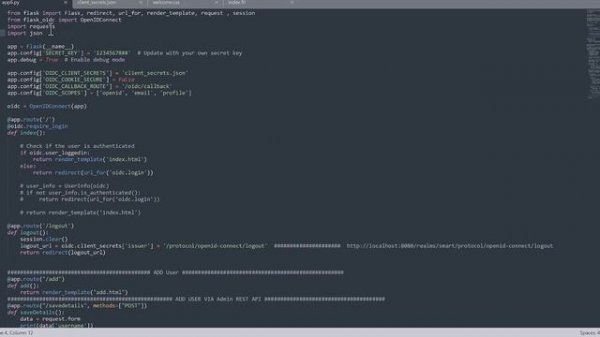Keyclock SSO With Python Flask OIDC_Keyclock Integration