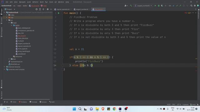 FizzBuzz Problem In Kotlin Hindi | Kotlin Course In Hindi смотреть онлайн