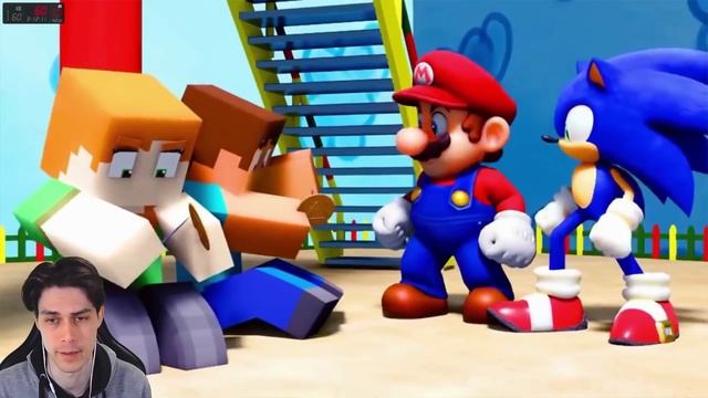 ХАГГИ ВАГГИ - ЗНАКОМСТВО С МАЙНКРАФТОМ! | Poppy Playtime/Minecraft - Анимации на русском - Реакция смотреть онлайн