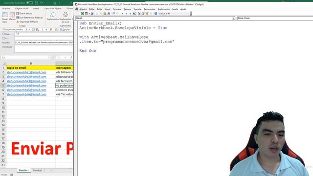 Envio de Email sem Outlook, Aprenda a Macro no Excel para envio de Email sem usar o Outlook via VBA смотреть онлайн
