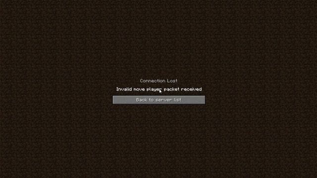 "Invalid move player packet received" смотреть онлайн