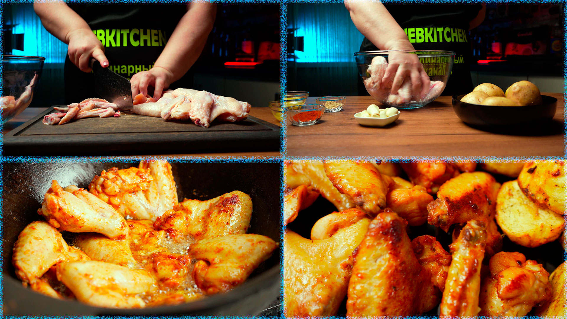 Рецепт куриных крыльев с картошкой