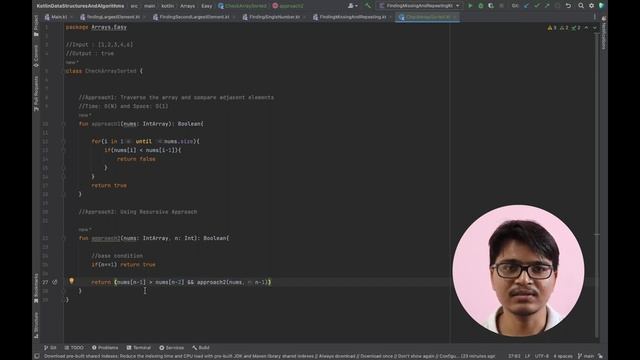 5. Check If Array Is Sorted | Kotlin | Arrays | Data Structures And Algorithms | Android смотреть онлайн