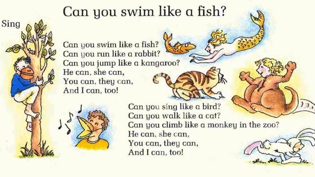 English Together 1. Unit 10. Song. Can you swim like a fish? смотреть онлайн