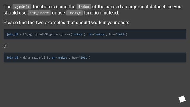 Pandas join issue: columns overlap but no suffix specified смотреть онлайн