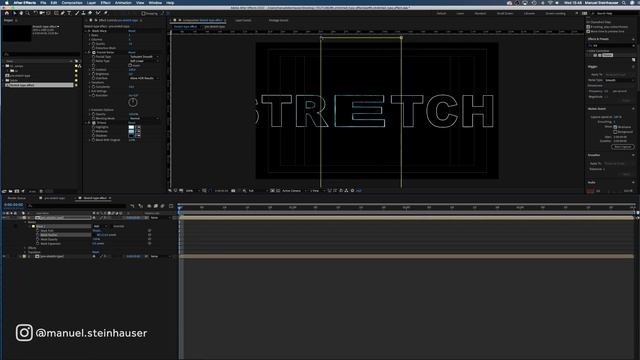 Stretched type effect | After Effects Tutorial смотреть онлайн
