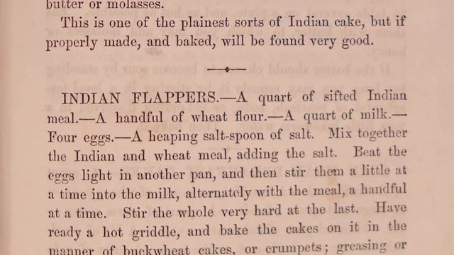 The INDIAN MEAL BOOK 1854 Cookbook, Eliza Leslie's "New Receipts for Cooking" смотреть онлайн