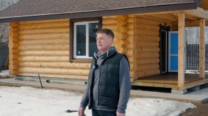 БАНЯ из СРУБА 4,5х5,5 с ТЕРРАСОЙ и ВТОРЫМ СВЕТОМ. Контролировали весь ПРОЦЕСС СТРОИТЕЛЬСТВА.