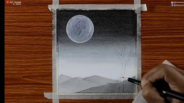 How to make/a easy/and lite sketch/with oil pastel/and/pencil смотреть онлайн