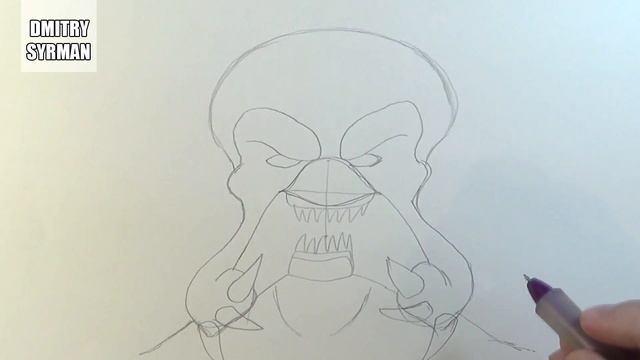 How to draw Alien Monster, Как нарисовать пришельца смотреть онлайн