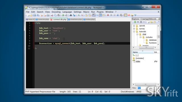 PHP + MYSQL Simple Chat Application (Part 1) - Introduction & Database Connection смотреть онлайн