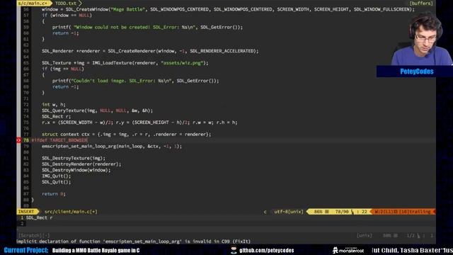Coding a MMO Battle Royale game in C [Day 1] смотреть онлайн