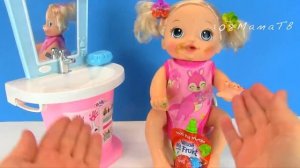 Настя Сидит на Горшке и Кушает Пюре! Мультики Как Мама Играла в Куклы Беби Бон 108мама тв