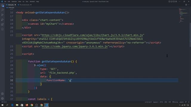 Tutorial Chart js (chart.js) : Get Data From Database | Cara Menampilkan Chart Di Website смотреть онлайн