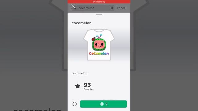 Cocomelon T-shirt on Roblox #shorts смотреть онлайн