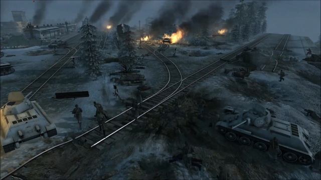 The Last Battle Of Leningrad! Massive Tank Battle! Men Of War Assault Squad 2, Robz Realism mod смотреть онлайн