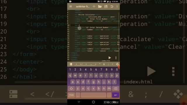 Online Calculator using (html and php) смотреть онлайн