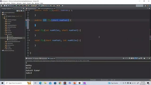 Java Certification-OCA | Method Overloading & Passing Data in Methods | Concepts & Questions | #jav смотреть онлайн