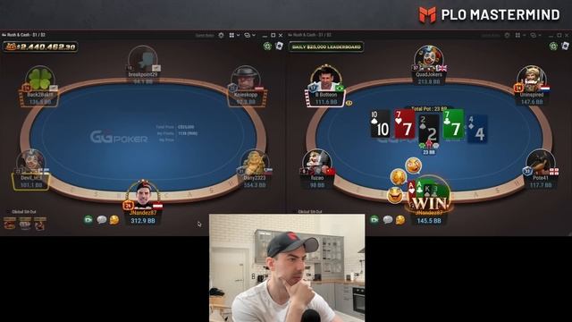 PLO $200 Play and Explain on GGPoker (Rush&Cash) смотреть онлайн