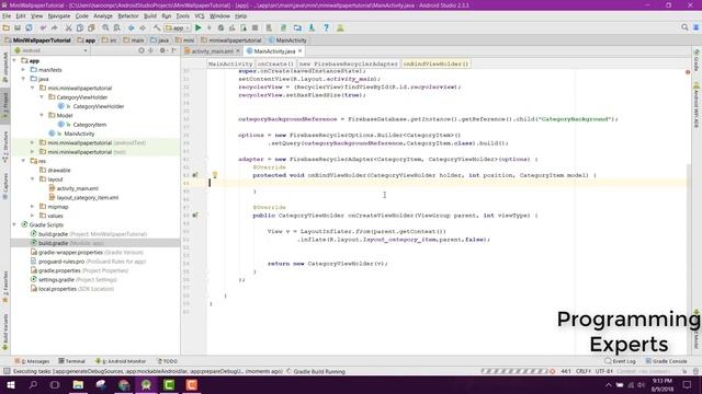Wallpaper App using Firebase in Android Studio Part 4 (Display Categories) смотреть онлайн